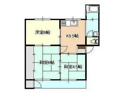 アナベル天神(3K/3階)の間取り写真