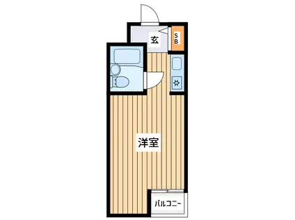 荒井マンション バーミー248(ワンルーム/2階)の間取り写真