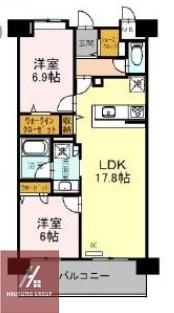 カーサ マリーナ モンテカルロ(2LDK/2階)の間取り写真