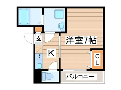 SLOW&EASY(1K/3階)の間取り写真
