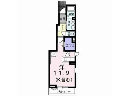 グランドライン(ワンルーム/1階)の間取り写真