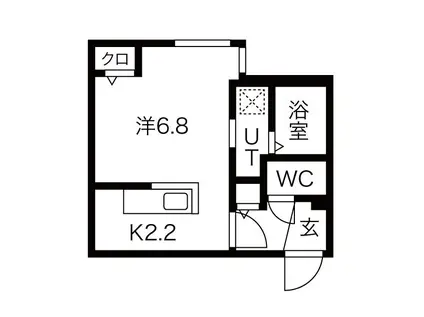 ウェルステージN15(1K/3階)の間取り写真
