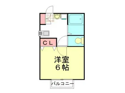 CASA YOTUBA(1K/2階)の間取り写真