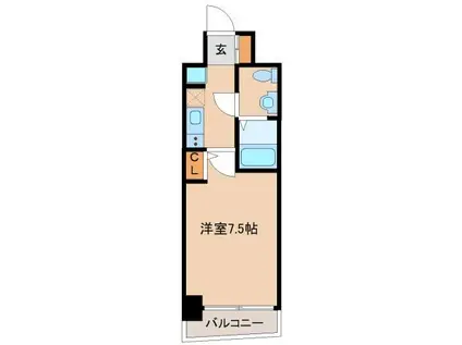 SERENITE三宮(1K/9階)の間取り写真