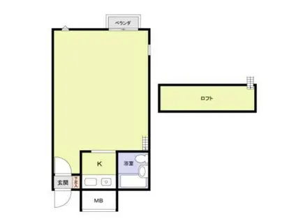 シャルマンフジ羽倉崎(1K/2階)の間取り写真