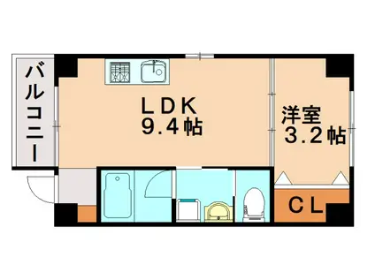 アトラクティ吉塚I(1LDK/1階)の間取り写真