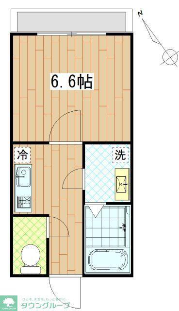SGクレストせんげん台(1K/1階)の間取り写真