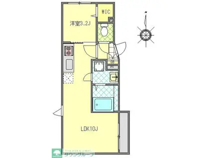 MONOLITH錦糸町(1LDK/4階)の間取り写真
