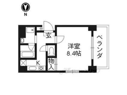 ヴァンウエスト(1K/5階)の間取り写真