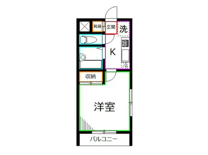 アーバン武蔵小金井(1K/7階)の間取り写真