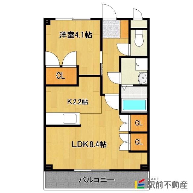 ルーラル石原(1LDK/2階)の間取り写真