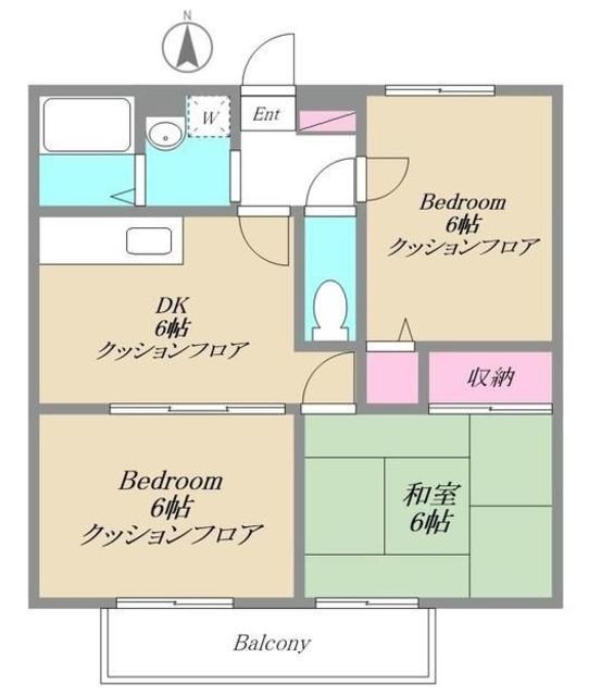 パレドール新小岩(3DK/1階)の間取り写真