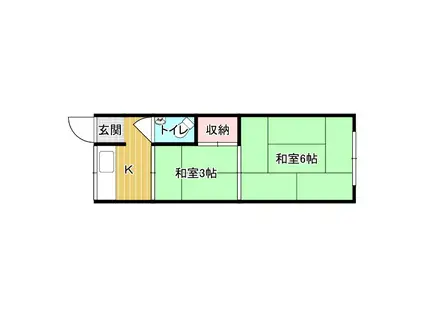 香ハウス(2K/1階)の間取り写真