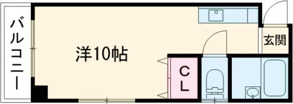 パインヴィレッジ(ワンルーム/2階)の間取り写真