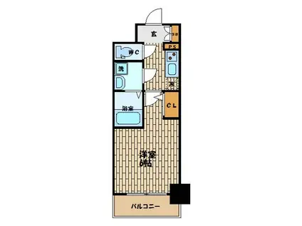 エスリード福島レジデンス(1K/10階)の間取り写真