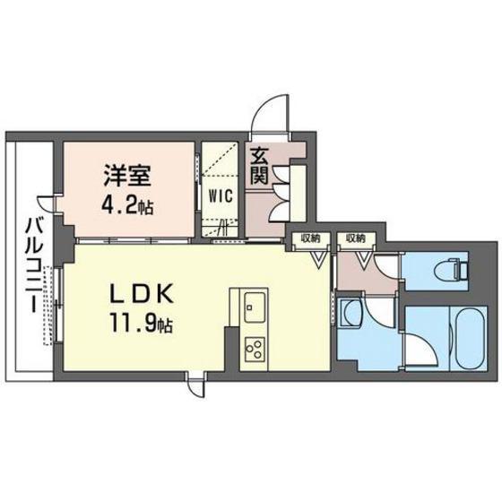 シャーメゾン ド マニー(1LDK/1階)の間取り写真