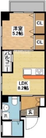 セント・ピュール(1LDK/3階)の間取り写真