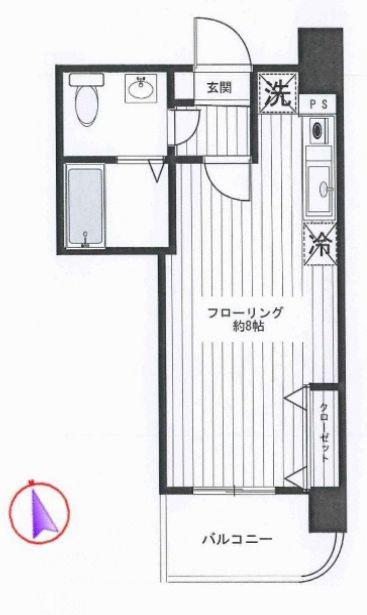ミリオンステージ西早稲田壱番館(ワンルーム/4階)の間取り写真