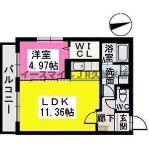 ヴィラ ジャスミン(1LDK/1階)の間取り写真