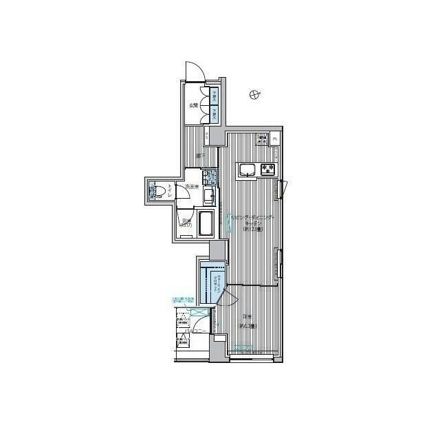 RODIA日本橋茅場町 部屋番号0406(1LDK/4階)の間取り写真