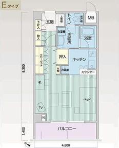 メイビル向陽町(ワンルーム/3階)の間取り写真