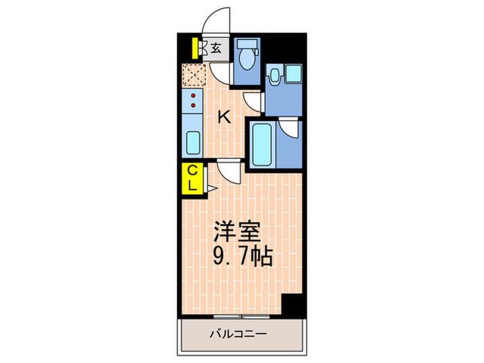 VILLA MARIAII(1K/6階)の間取り写真