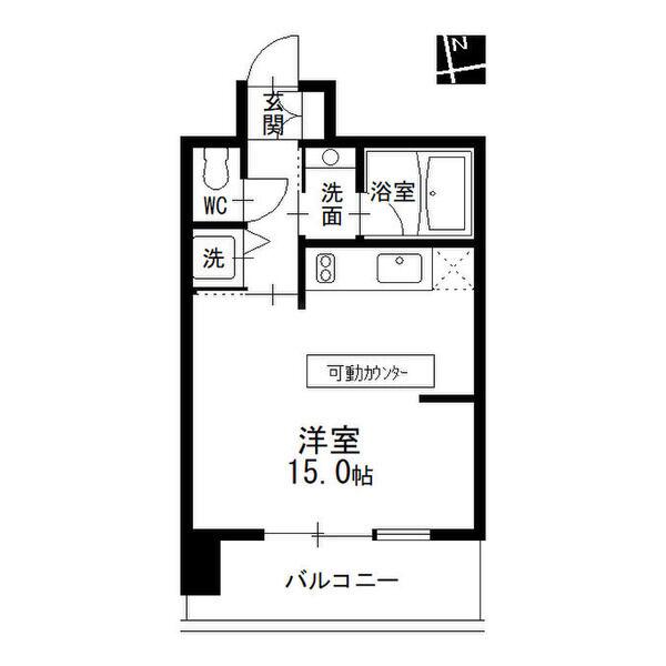 泉アパートメント(ワンルーム/3階)の間取り写真
