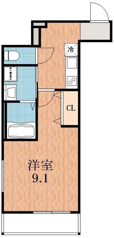 フジパレス杭全(1K/1階)の間取り写真