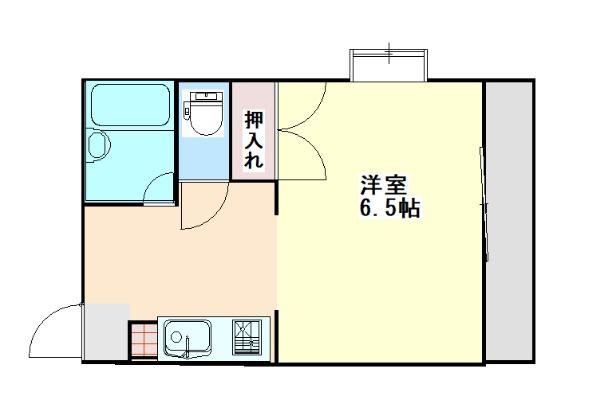 エントピア鴨池(ワンルーム/5階)の間取り写真