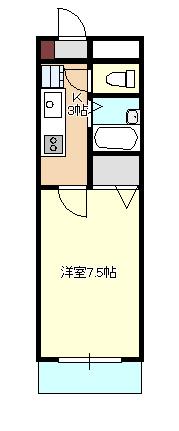 マンションモリヤ田中(1K/1階)の間取り写真