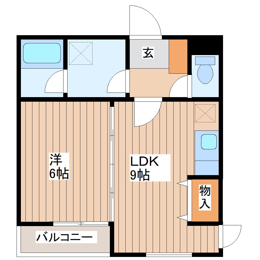 カーサプリメーラ(1LDK/3階)の間取り写真