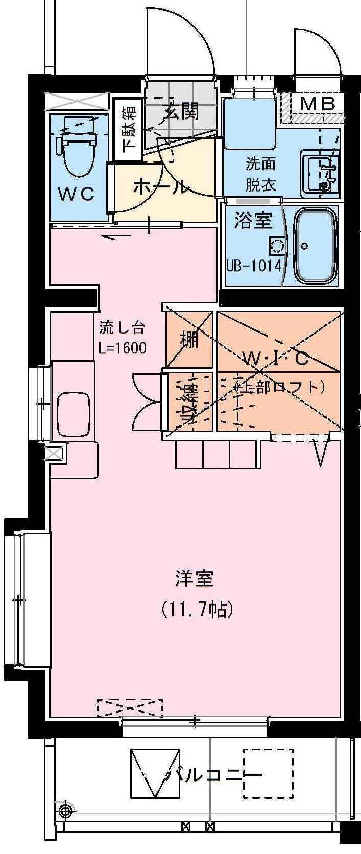 RYOMA H&D(ワンルーム/1階)の間取り写真