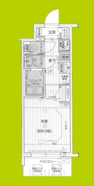 プレサンス塚本ベラビィ(1K/4階)の間取り写真