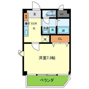 ビアンフェ(1K/3階)の間取り写真