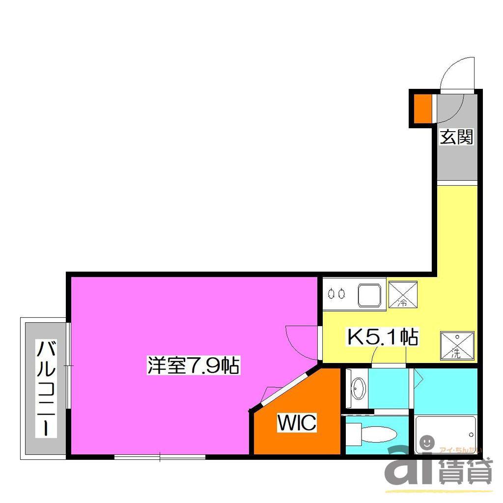 キャメル東藤沢(1K/1階)の間取り写真