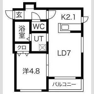 エキマエ47(1LDK/3階)の間取り写真