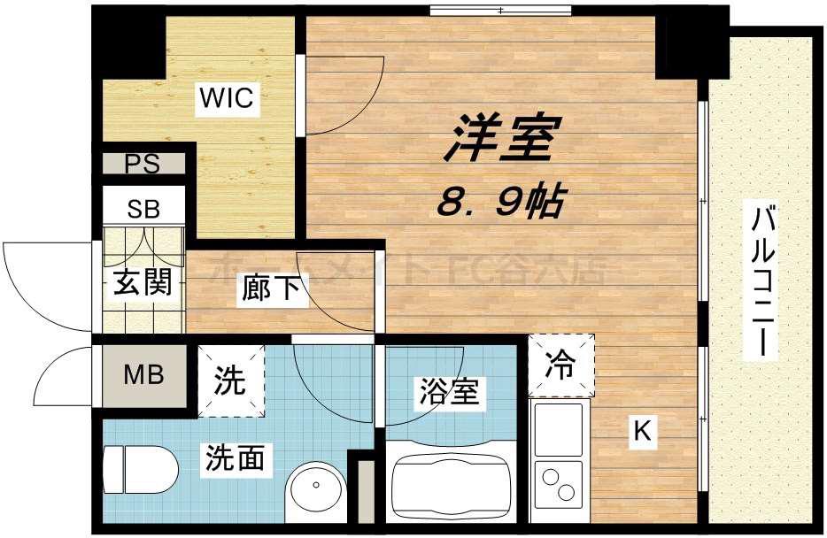 ダイアパレス清水谷(ワンルーム/5階)の間取り写真