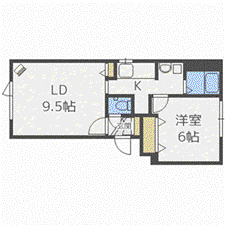 イムーブル(1LDK/1階)の間取り写真