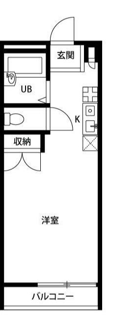 パレス泉(1K/1階)の間取り写真