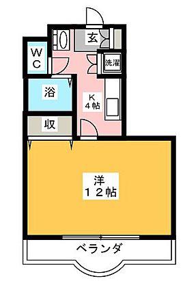ラフィーネ溝ノ口(1K/1階)の間取り写真