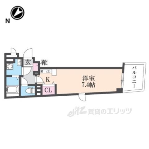 プリムローズHY2(1K/3階)の間取り写真