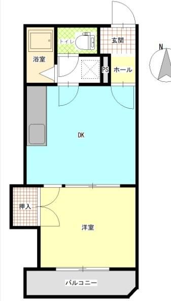 コーポラスSOKKEN(1DK/3階)の間取り写真
