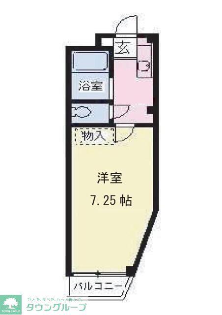 ルラール津田沼(1K/3階)の間取り写真