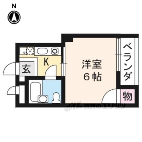 エクレール葵(1K/2階)の間取り写真