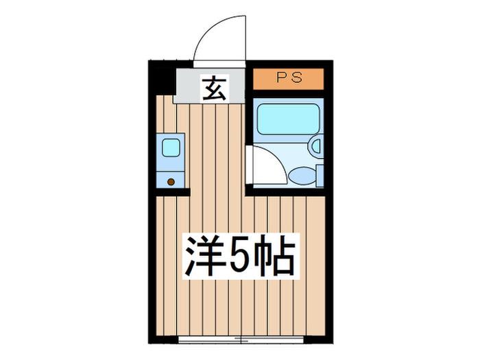 ポートタウン本牧(ワンルーム/3階)の間取り写真