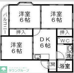 メゾン千代(3DK/1階)の間取り写真