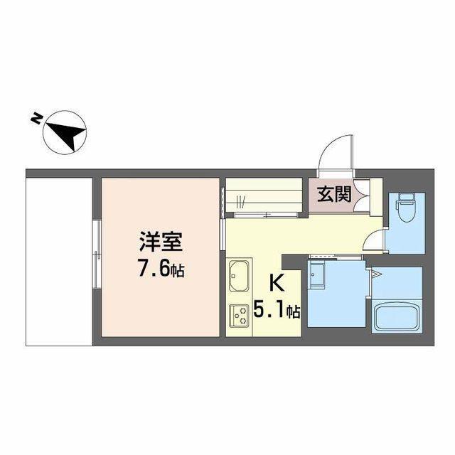 PARADISO本荘(1K/1階)の間取り写真