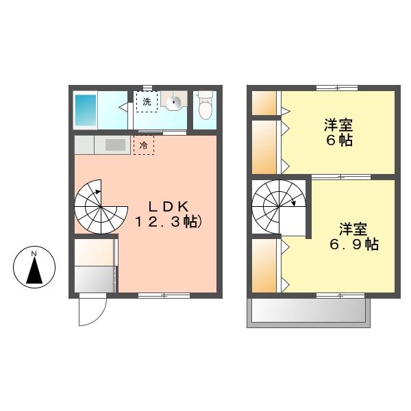 四季 雅(2LDK/1階)の間取り写真