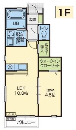 FIORETTO(1LDK/1階)の間取り写真