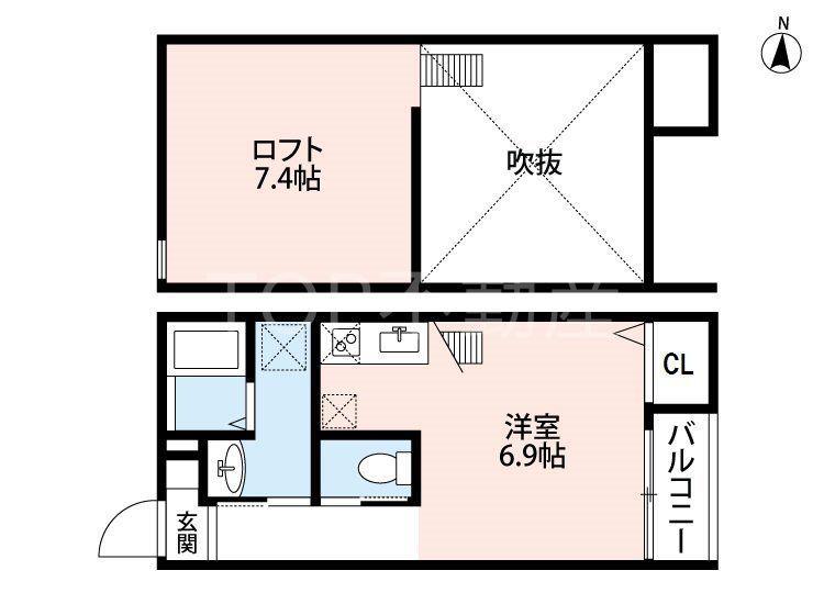 ESCADA SOGA(1K/1階)の間取り写真
